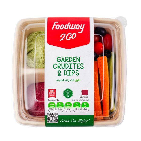 Garden Crudites & Dips Foodway 2 Go (Bowl)
