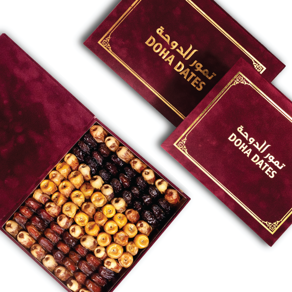 Velvet Box Stuffed With Nuts Doha Dates 1.7 Kg (Pkt)